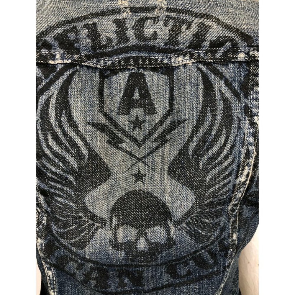 AFFLICTION Women's DENIM JACKET THUNDER JACKET - Picture 9 of 9